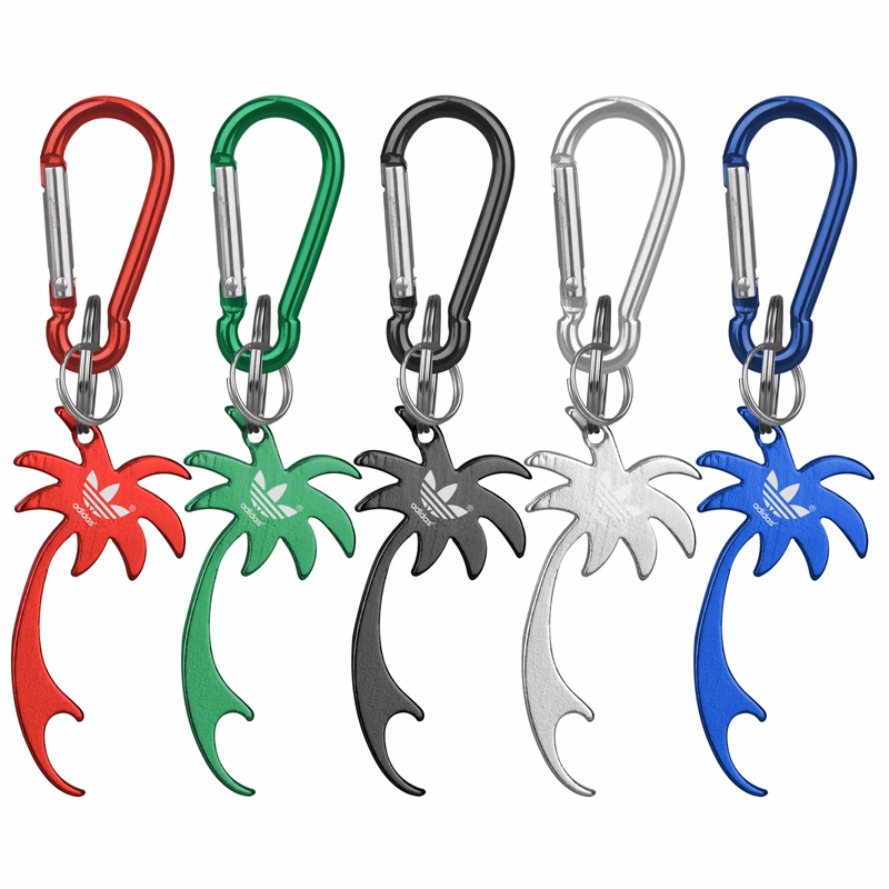 Palm Tree Shaped Bottle Opener Key Holder and Carabiner