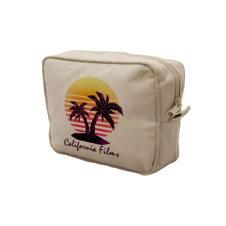 Super Sale- Cotton Canvas Cosmetic Make Up Case, custom tote bag with logo imprint 1