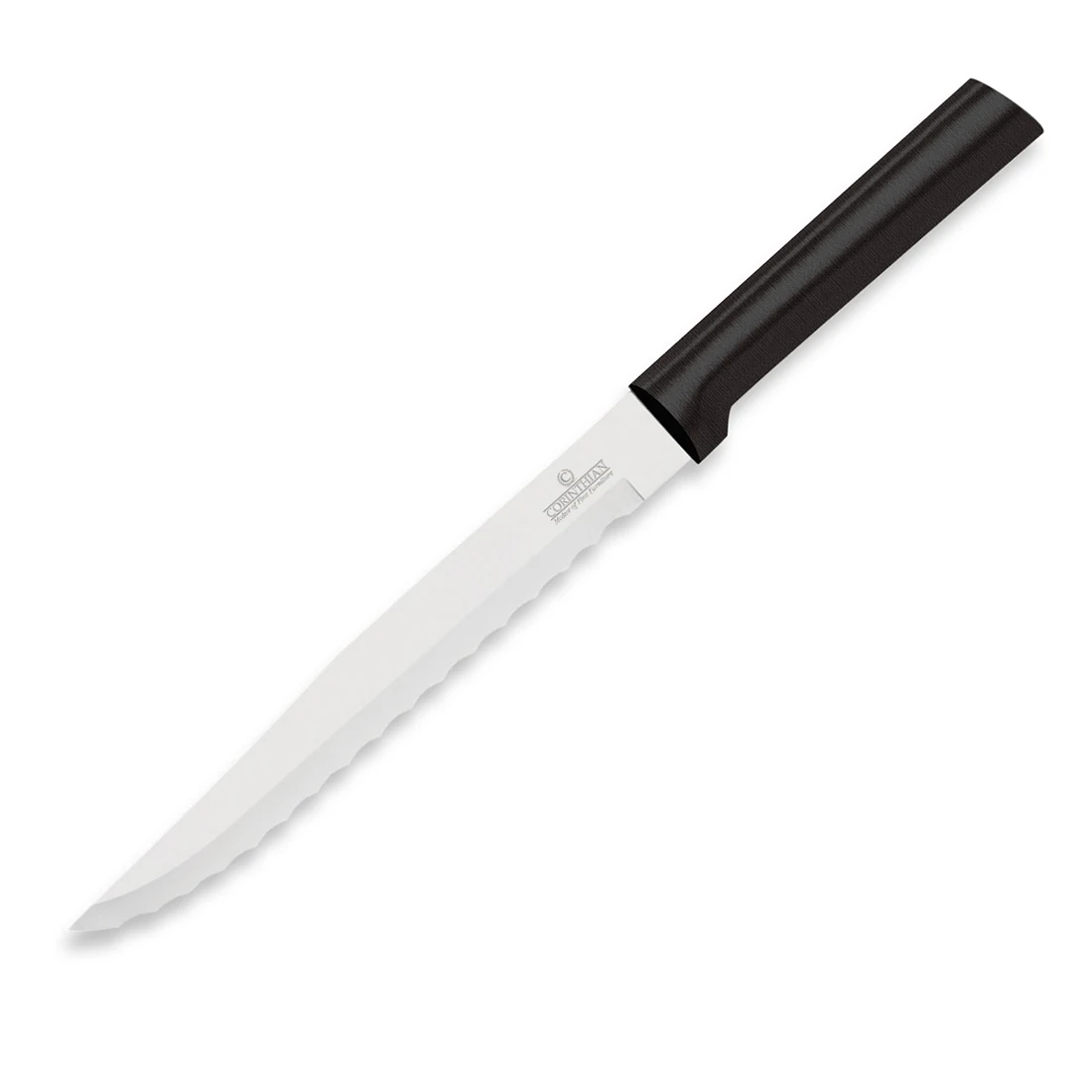 Serrated Slicer Knife w/Black Handle 1