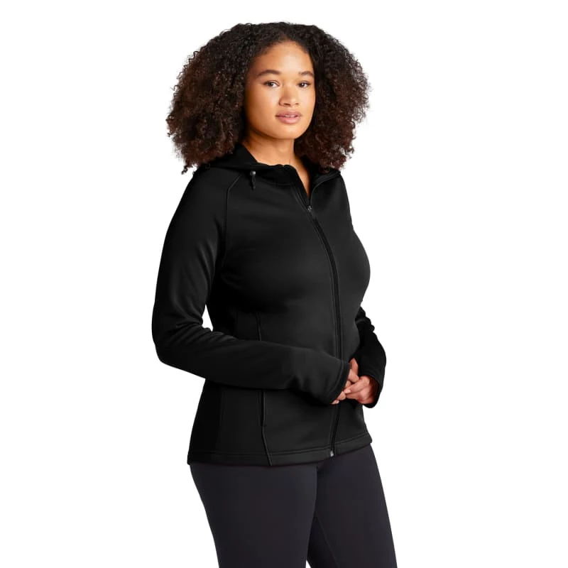 Sport-Tek Women's Tech Fleece Full-Zip Hooded Jacket. 1