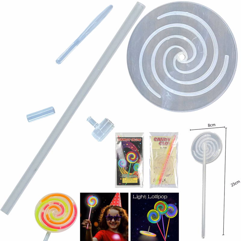 Cool Rotatable Fluorescent Light Up Spinning Lollipop Toy