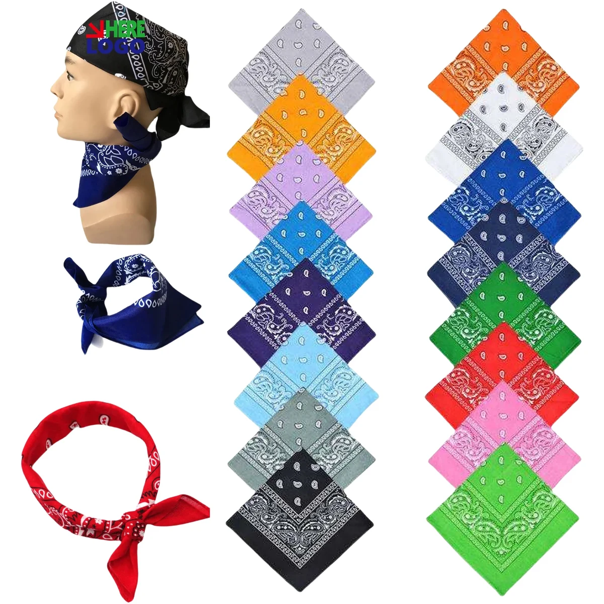 Fashion Sports Printed Bandana Polyester Headband MOQ100 1