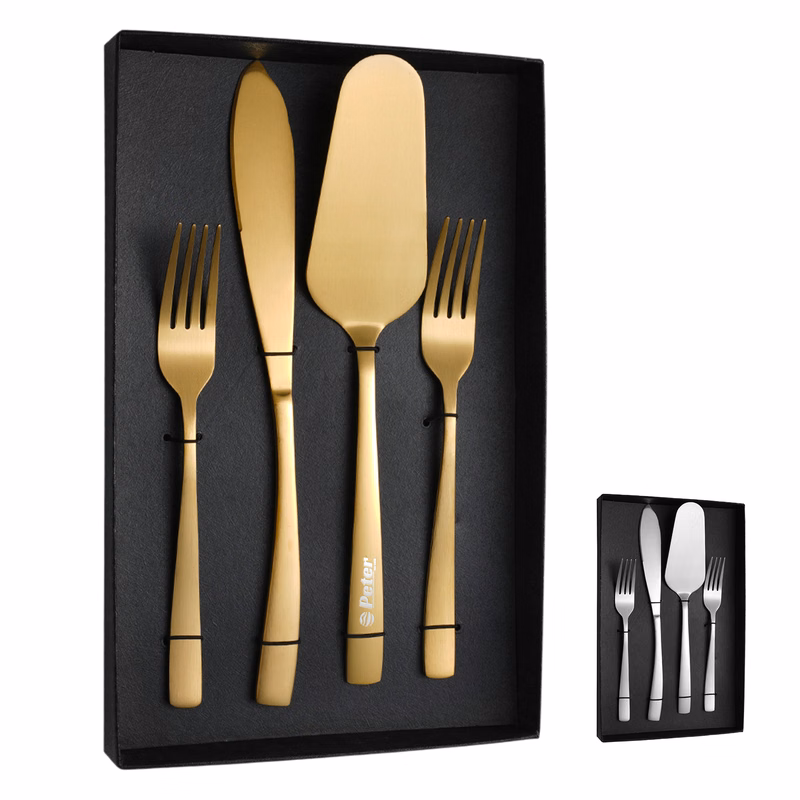4 Piece Stainless Steel Cake Serving Cutlery Set