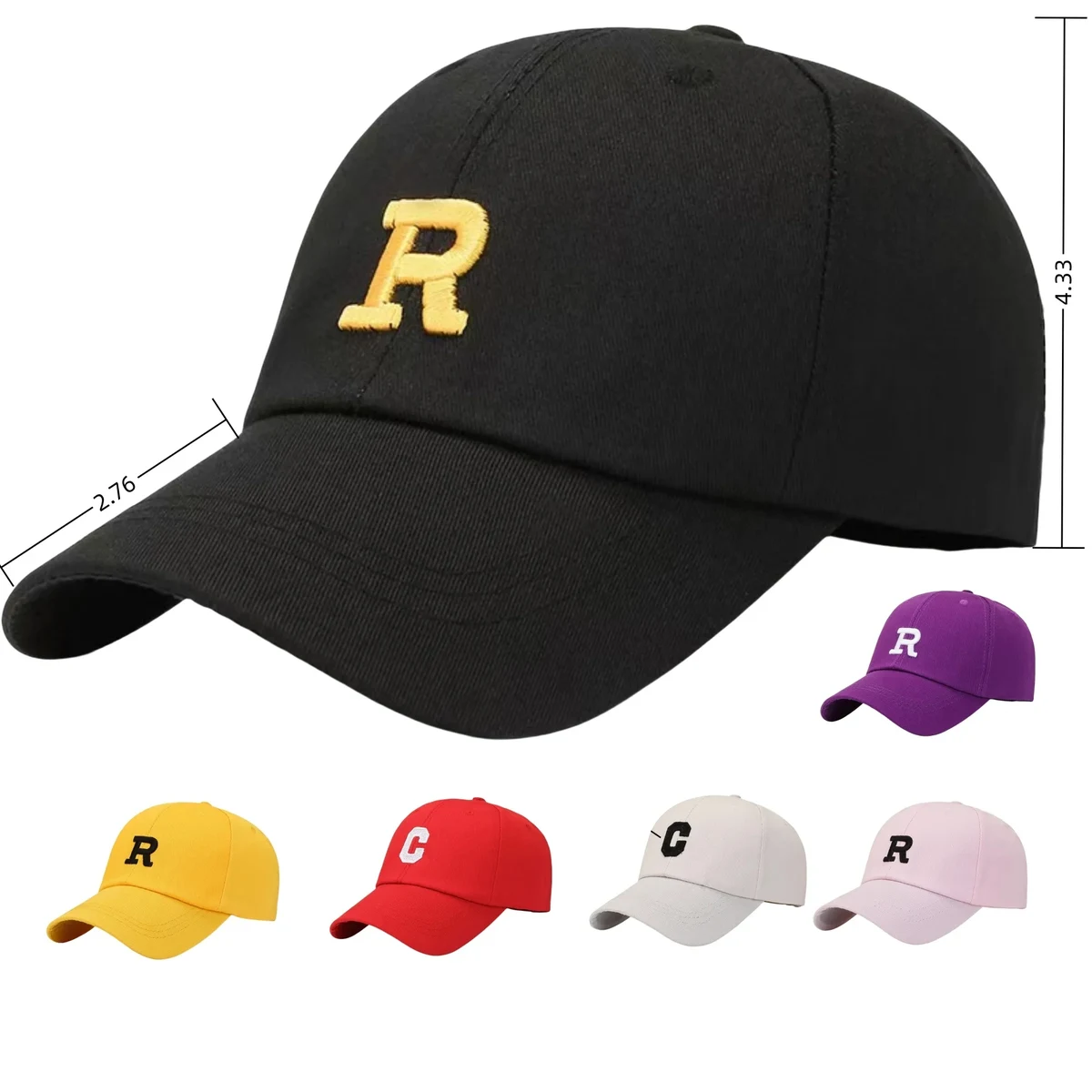 Baseball cap with customizable logo 1