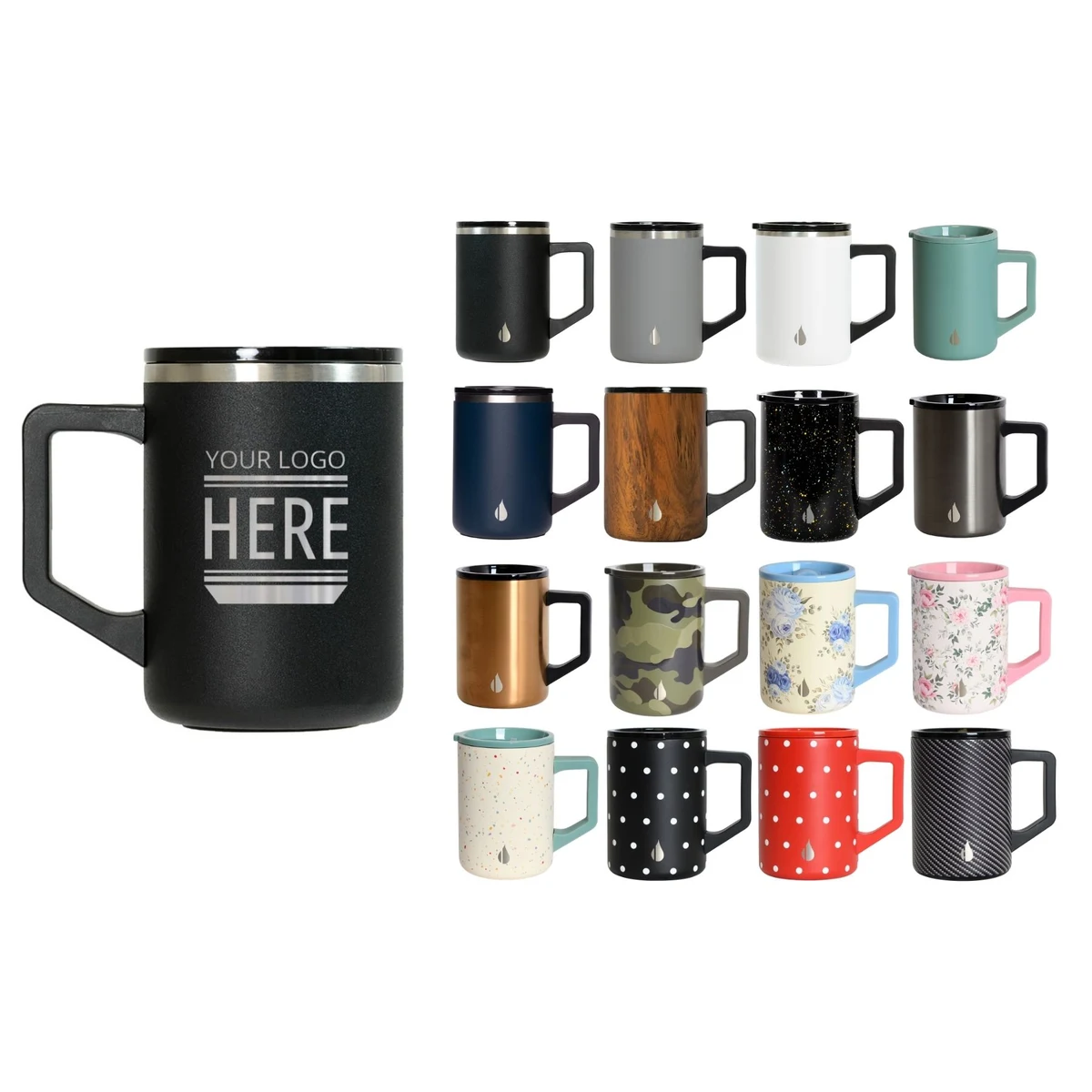 Elemental® Summit 16oz Stainless Steel Camp Mug with Shatter-free Lid 1