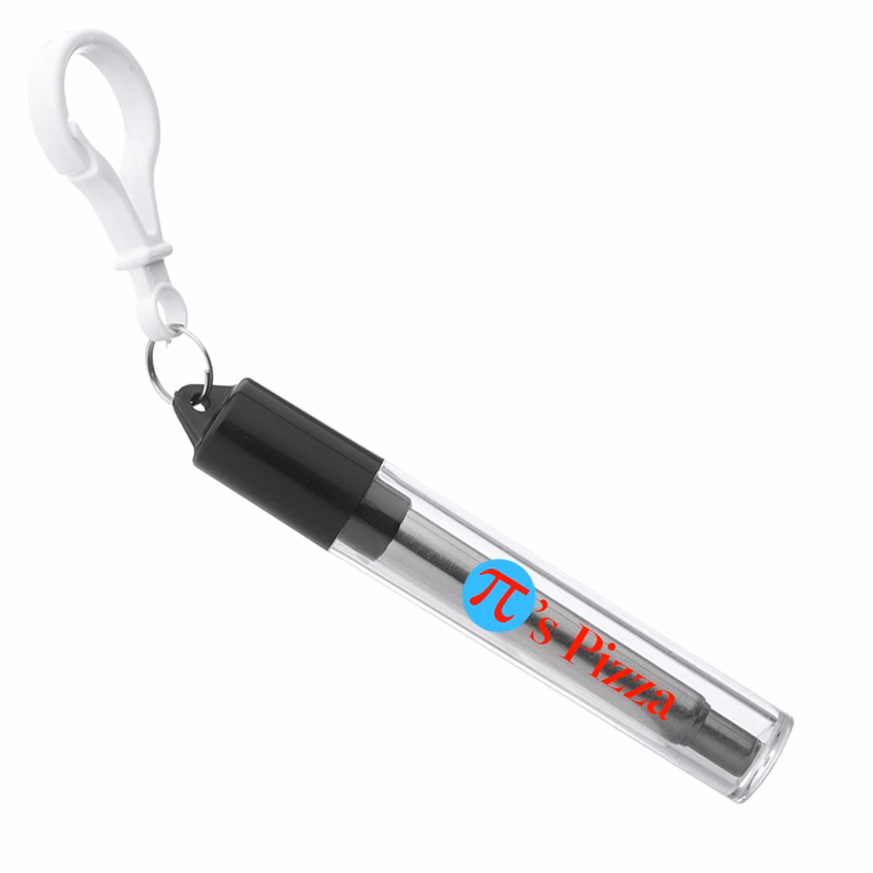 Retractable Metal Straw with Cleaner (Full Color Imprint)