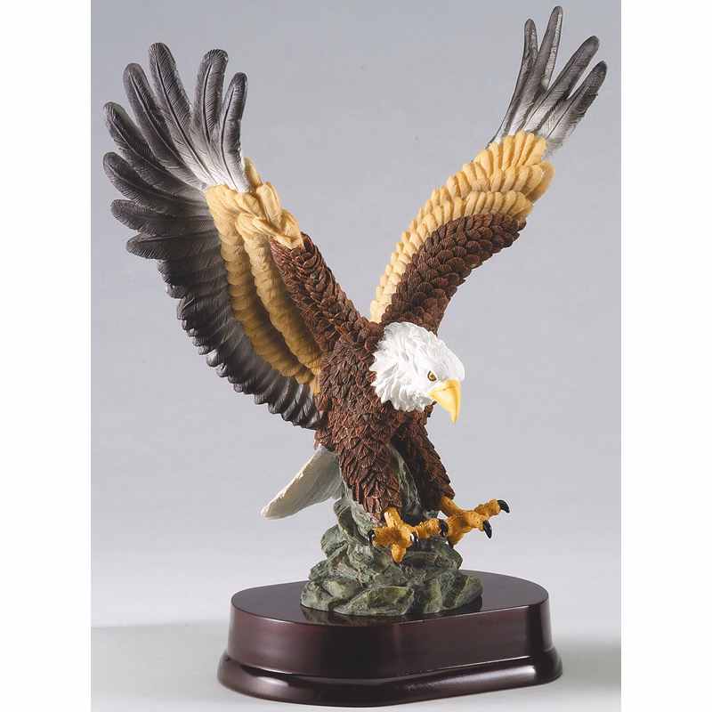 Perched Eagle On Stone