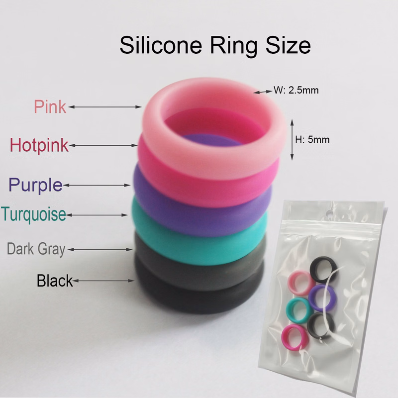 5mm Womens Fashion Silicone Ring