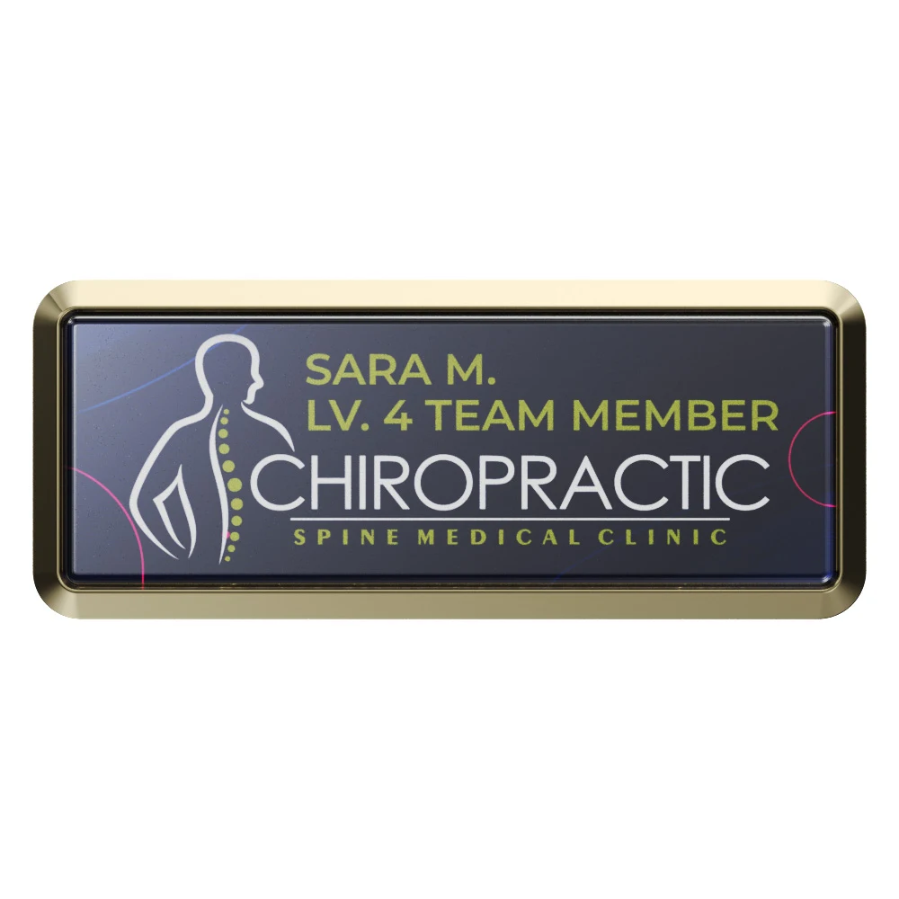 Express Vibraprint® 3" x 1" Rectangle Name Badge Holder 1