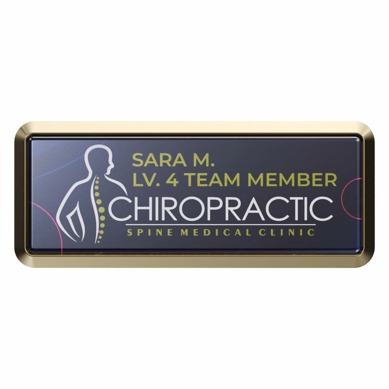 Express Vibraprint® 3" x 1" Rectangle Name Badge Holder