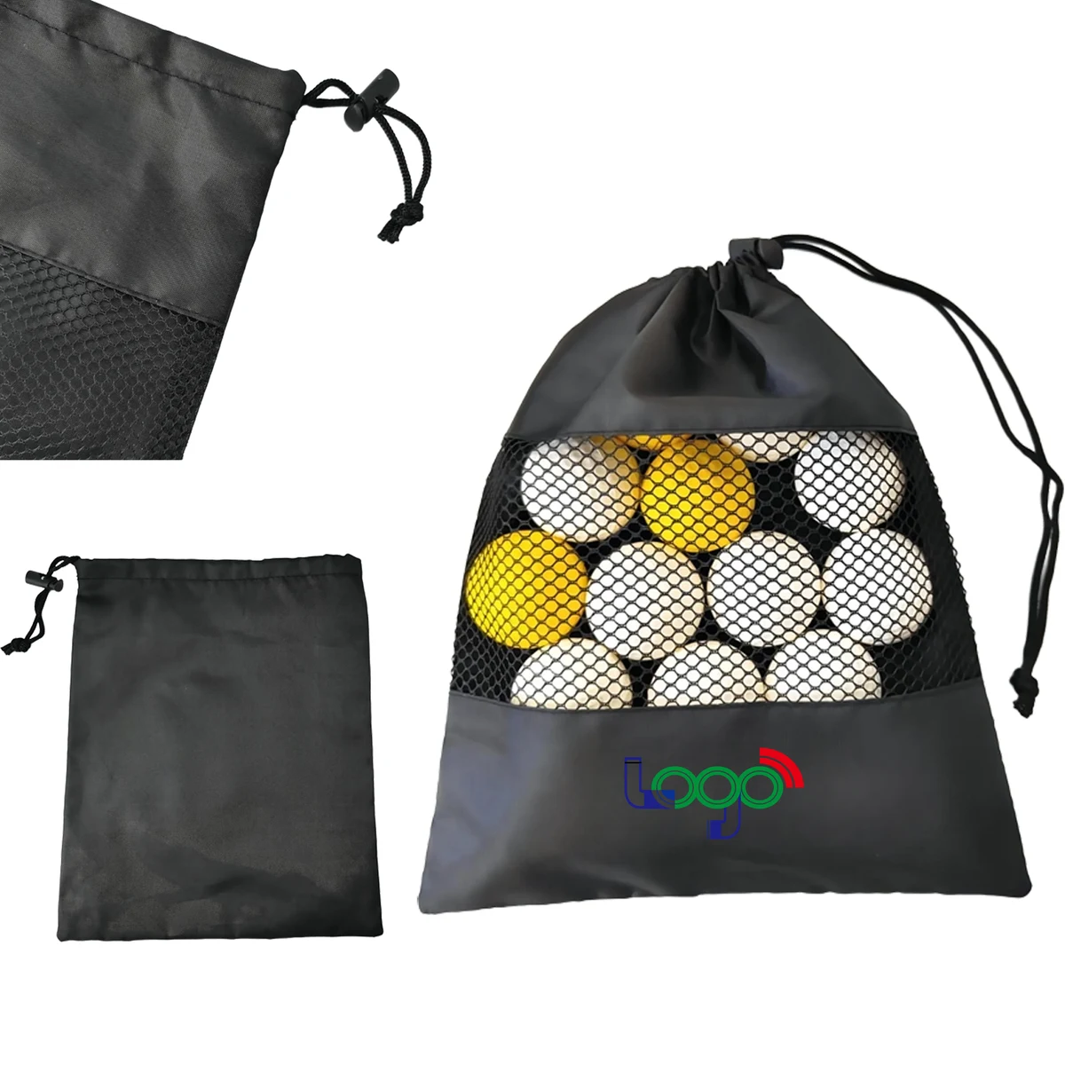 Durable 210D Drawstring Bags With Pocket 1