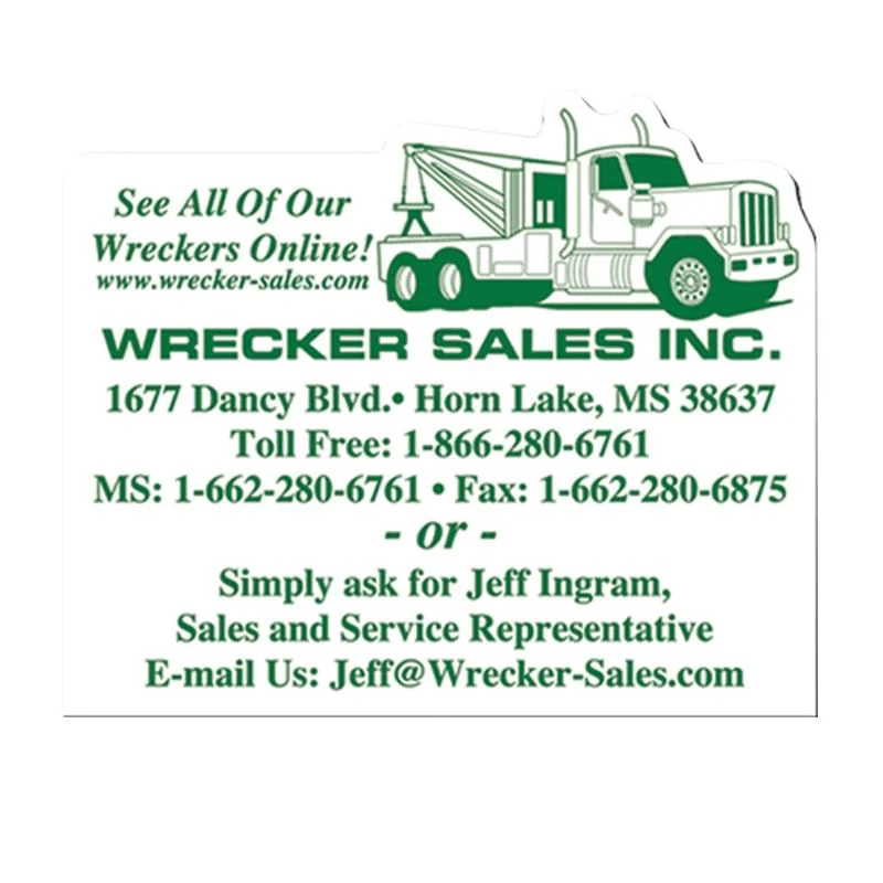 2.5"X3" Tow Truck Wrecker Stock Shape Vinyl Magnet - 30mil 1