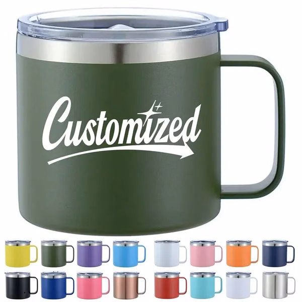 Custom 12oz Stainless Steel Vacuum Insulated Mug — Office Desk & Travel Coffee Giveaway