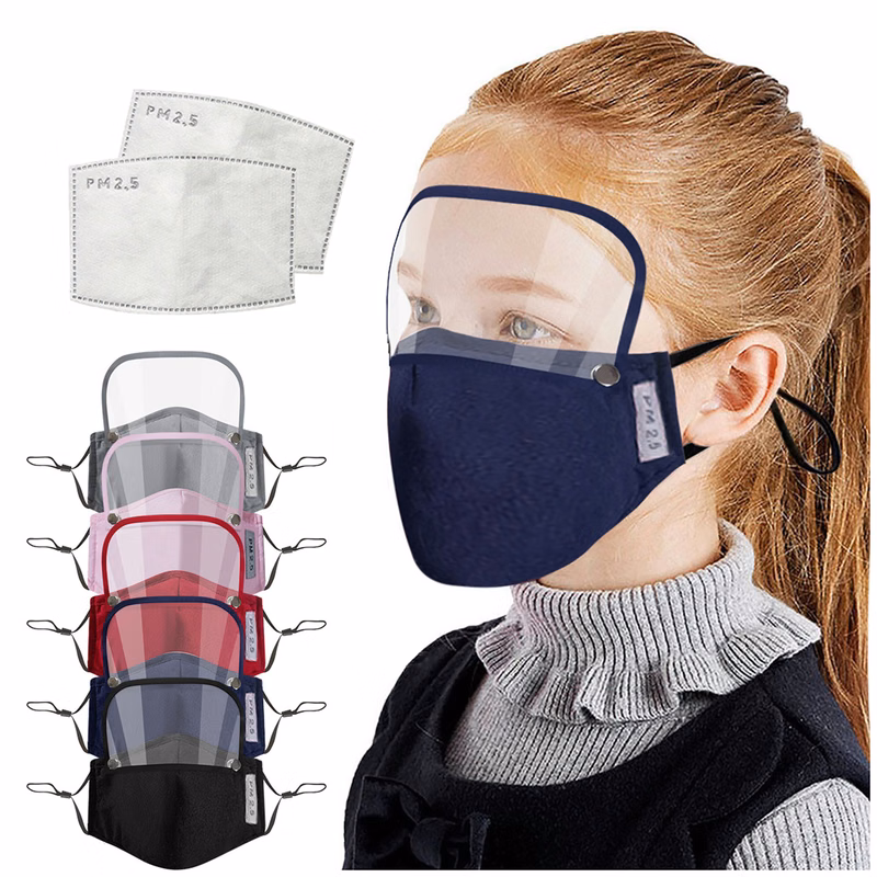 Reusable Washable Kids Mask With Detachable Goggles