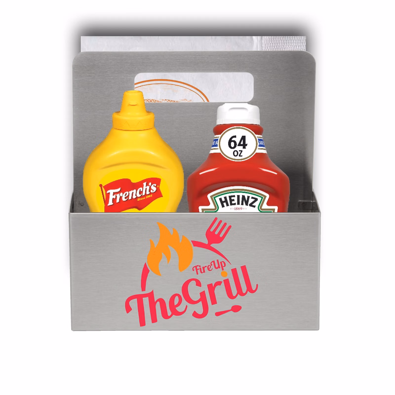 Stainless Steel Condiment Caddy w/Handle
