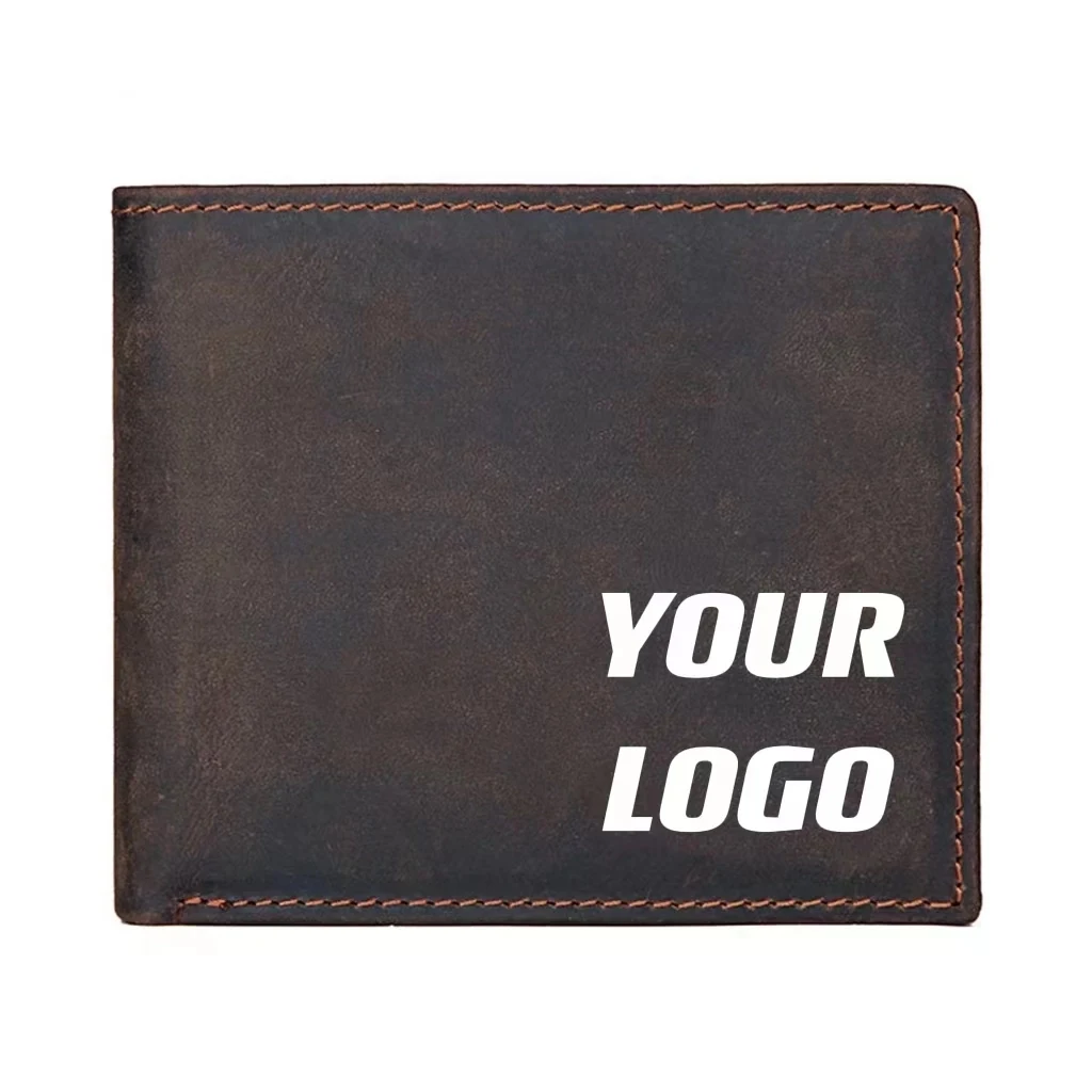 Custom Vintage Genuine Leather Wallet For Men Women 1