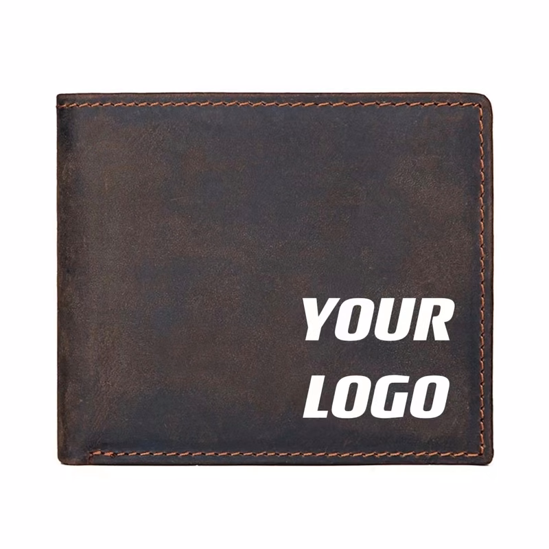 Custom Vintage Genuine Leather Wallet For Men Women