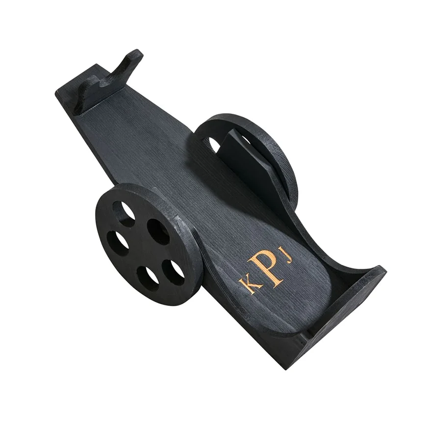 BLACK WOOD WINE CART 1