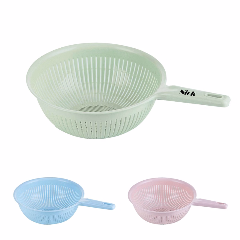 Plastic Round Hollowed Out Dishwashing Basket with Handle