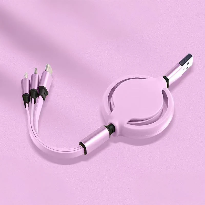 Silicone Retractable 3 in 1 Cable 1