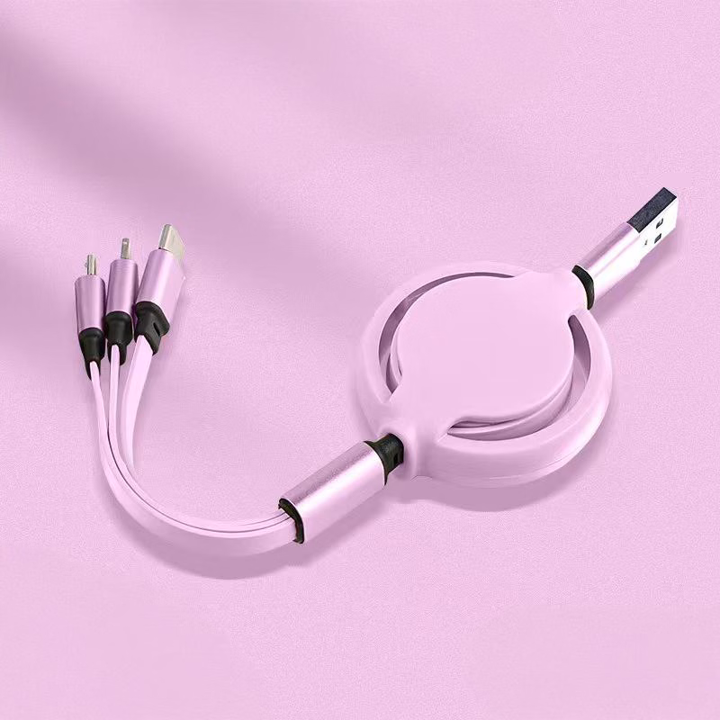 Silicone Retractable 3 in 1 Cable