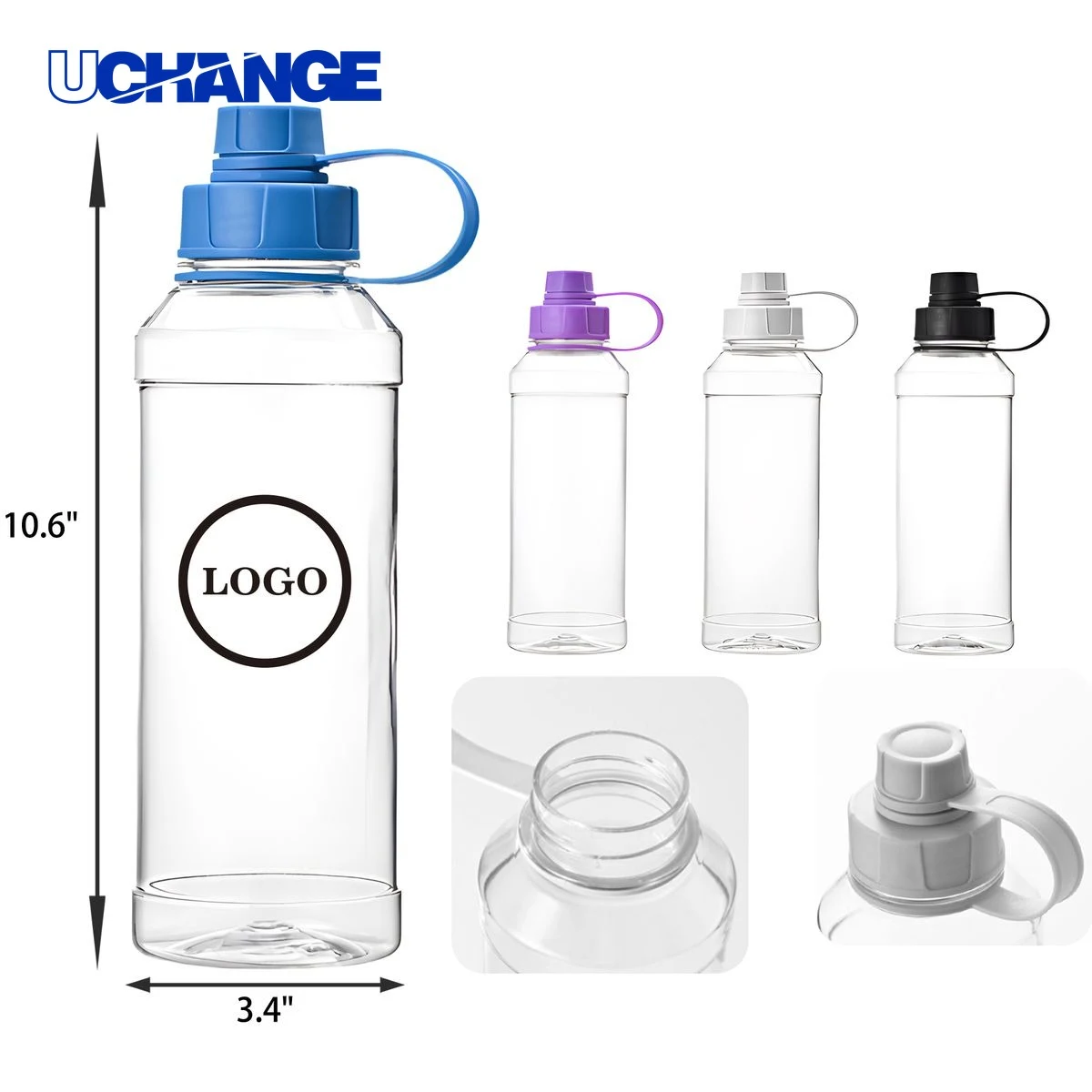 Lightweight Plastic Water Bottle Container (33 Oz) 1