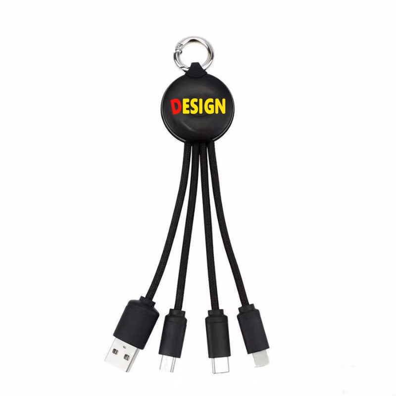 USB 3-in-1 Keychain Charging Cable