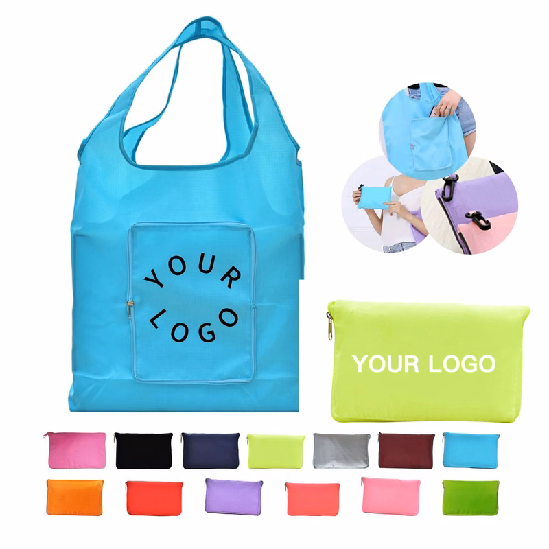 Portable Shopping Tote Bag with Pouch Storage Design