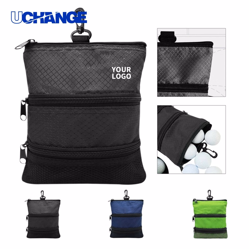 Polyester Golf Ball Carry Bag Holder with Clip