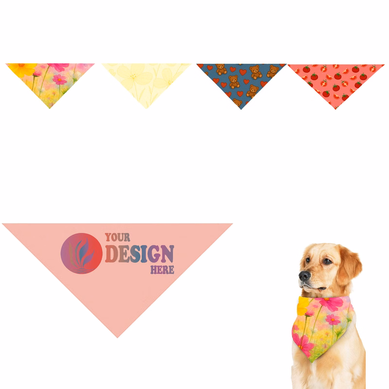 Pet Dog Bannna Triangle Scarf Bib