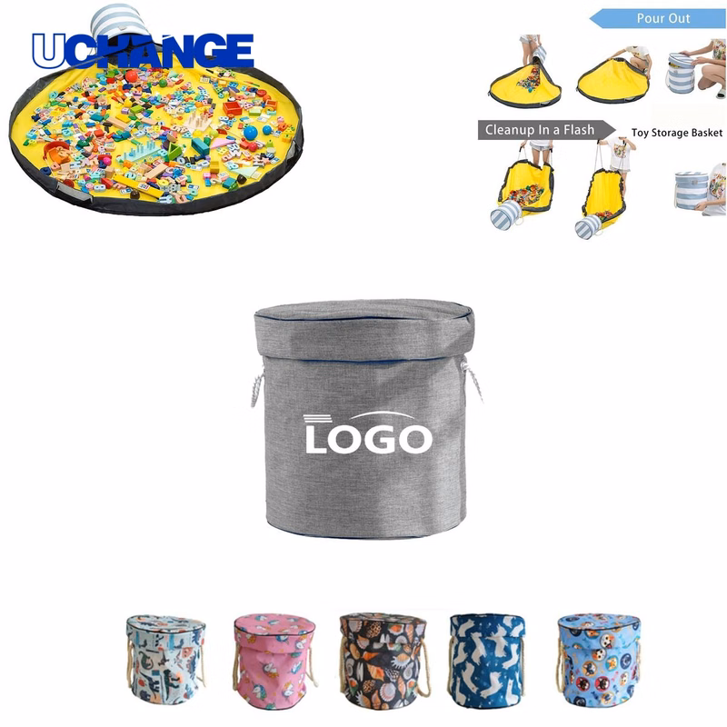 Custom Logo Children Round Storage Bucket