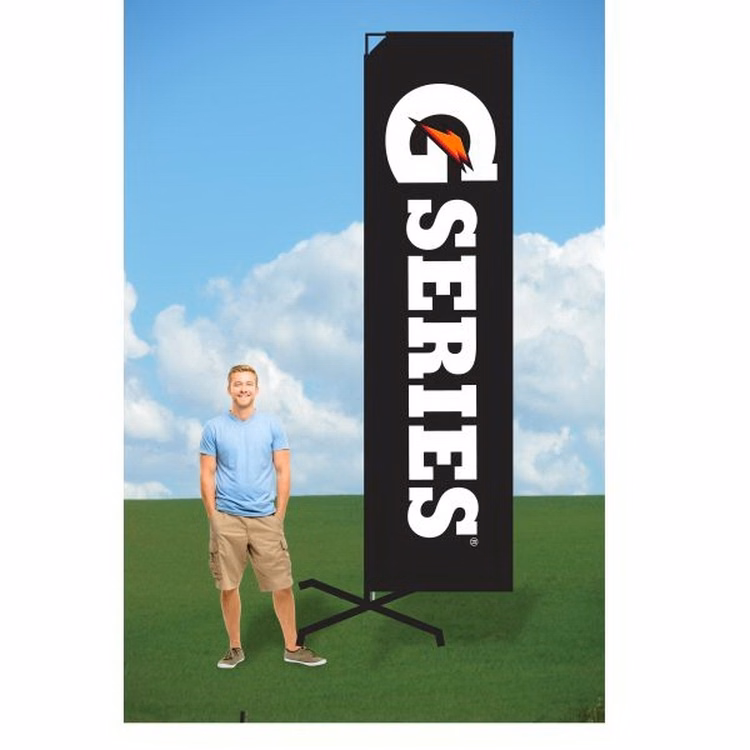 9ft Flutter Flags with X Stand-Double