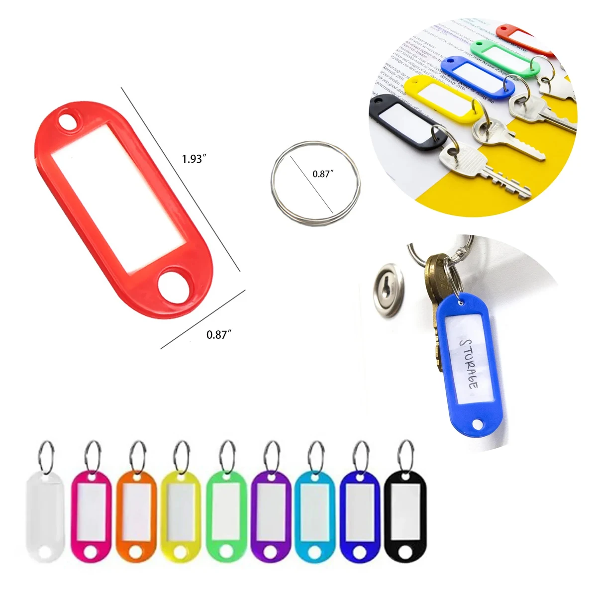 Plastic Luggage Tag Keychain 1