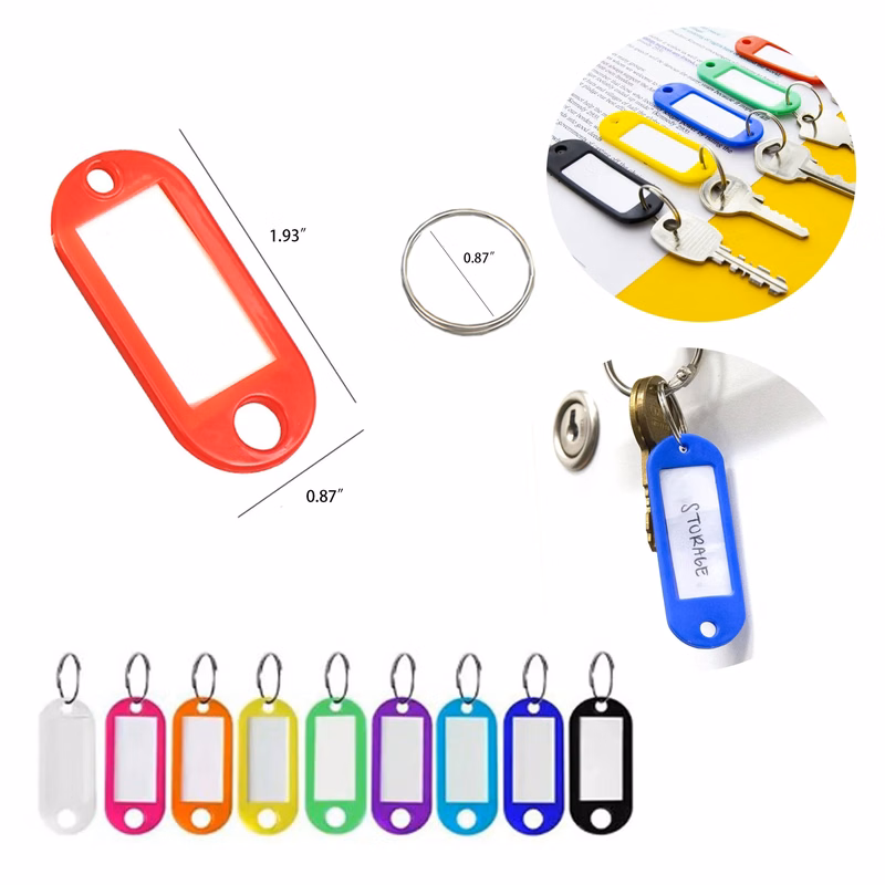 Plastic Luggage Tag Keychain