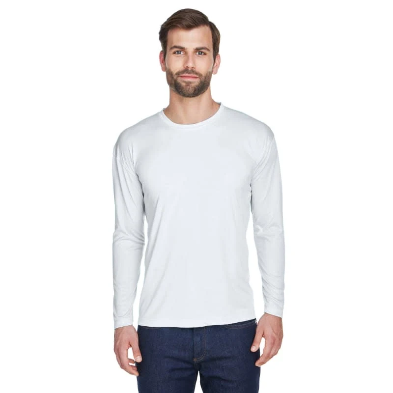 UltraClub Adult Cool & Dry Sport Long-Sleeve Performance Interlock T-Shirt 1