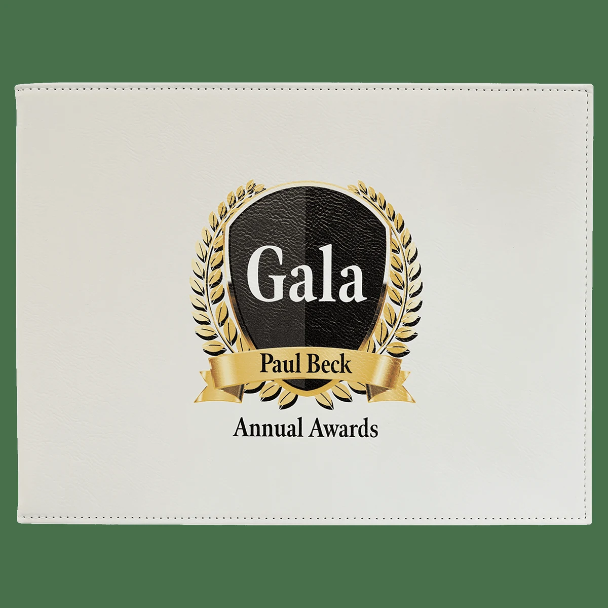 9" x 12" White Leatherette Certificate Holder 1