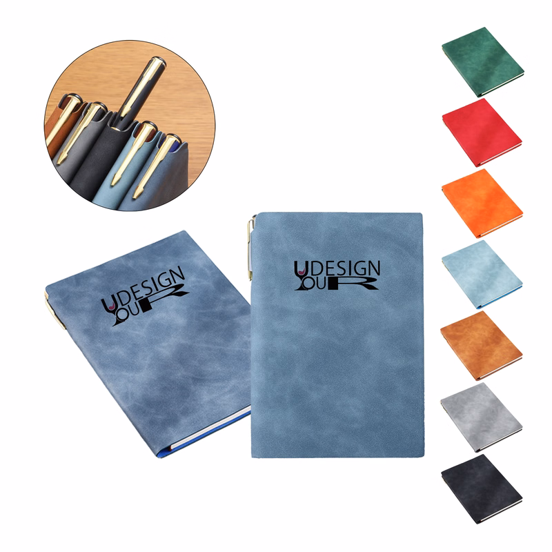 A5 Pen-Inserting Sheepskin Business Notebook