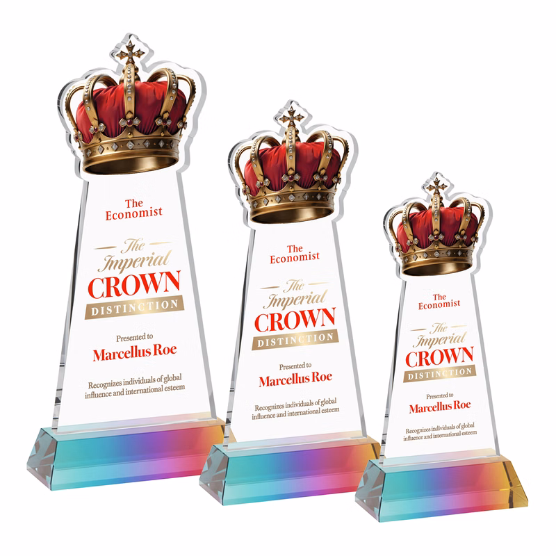 Crown VividPrint™ Award on Hartford Base - Prismatic