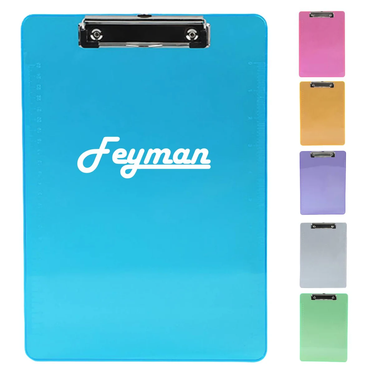 A4 Transparent Plastic Clipboards with Low Profile Clip 1