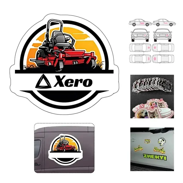 Custom Magnetic Car Sticker 2.76 Square Inch — Vehicle Advertising Decal 1