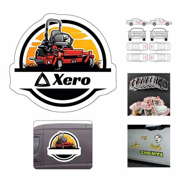 Custom Magnetic Car Sticker 2.76 Square Inch — Vehicle Advertising Decal