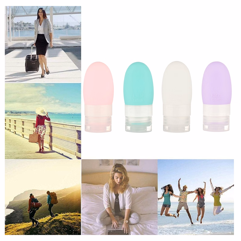 Squeezable Silicone Travel Bottles