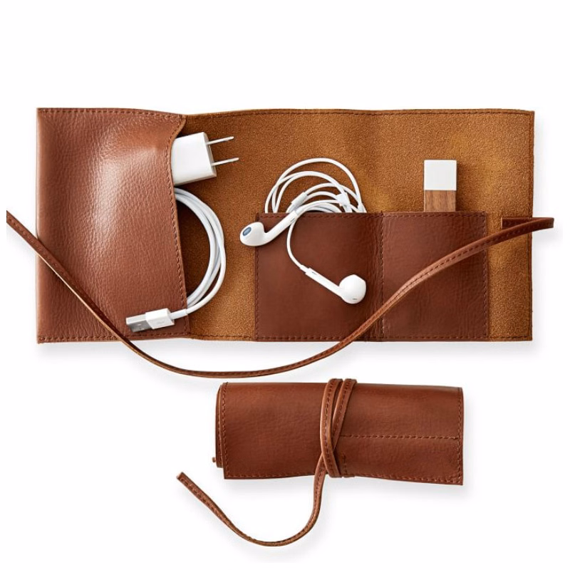 PU Leather Data Line Organizer