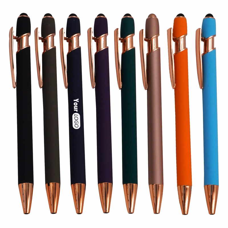 Metal Pressing A Ballpoint Pen