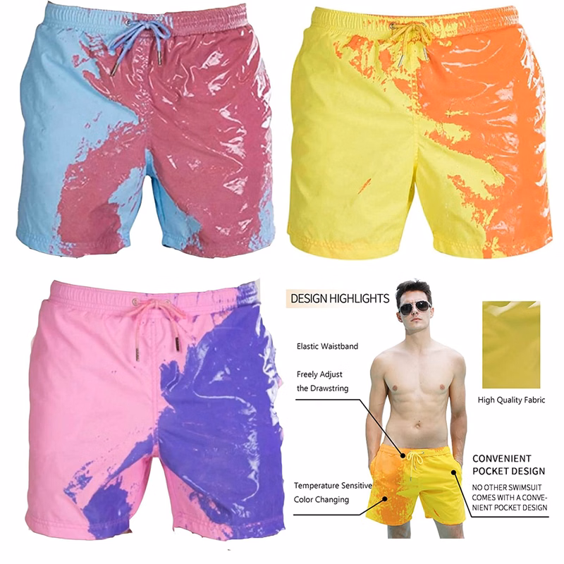 Quick Dry Temperature Sensitive Color Changing Swim Trunks