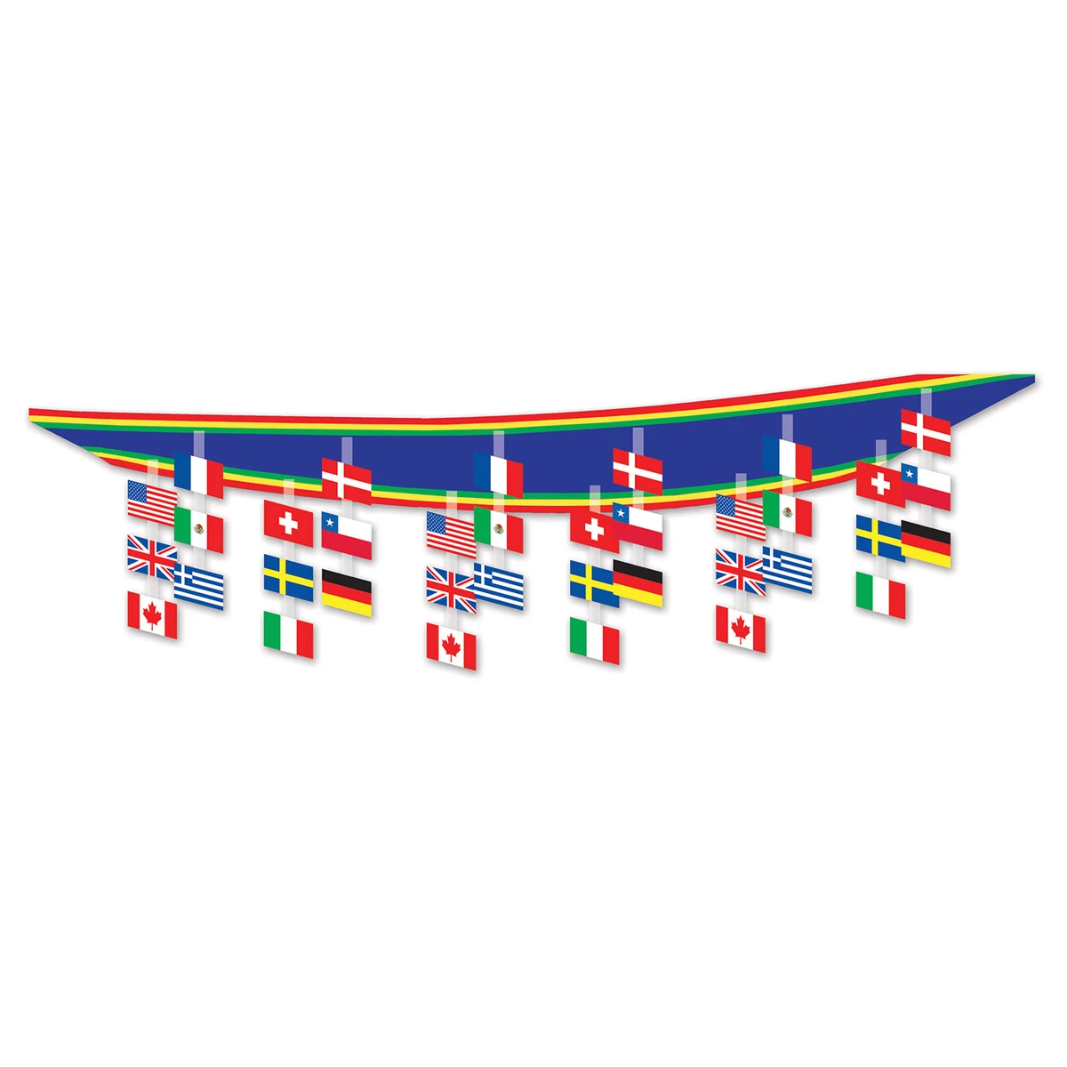 International Flag Ceiling Decor 1