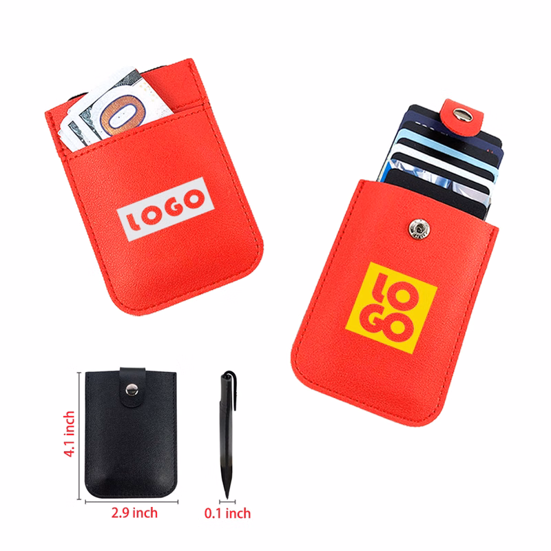 Slim PU Layered Pull-Tab Card Wallet