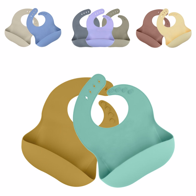 Food-grade Silicone Collapsible Baby Bib