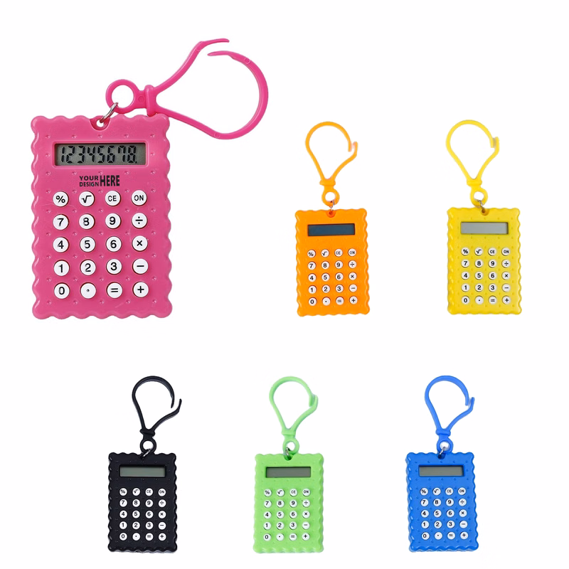 Mini Calculator Keychain Pendant