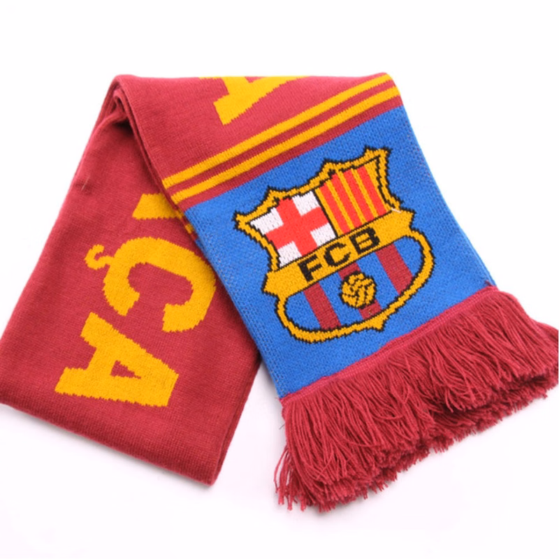 Bamtton™ Ultra Thick Knit Scarf Soccer Scarves With Fringe